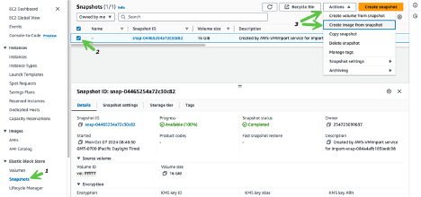 AWS Create Image From Snapshot