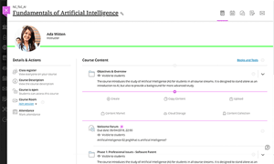 Screenshot for the course content view of the Learn Platform.